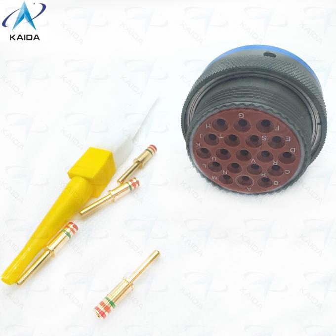 19 Contacts Straight Plug MIL-C-26482 II for Durable Connection in Heavy Duty Applications 0