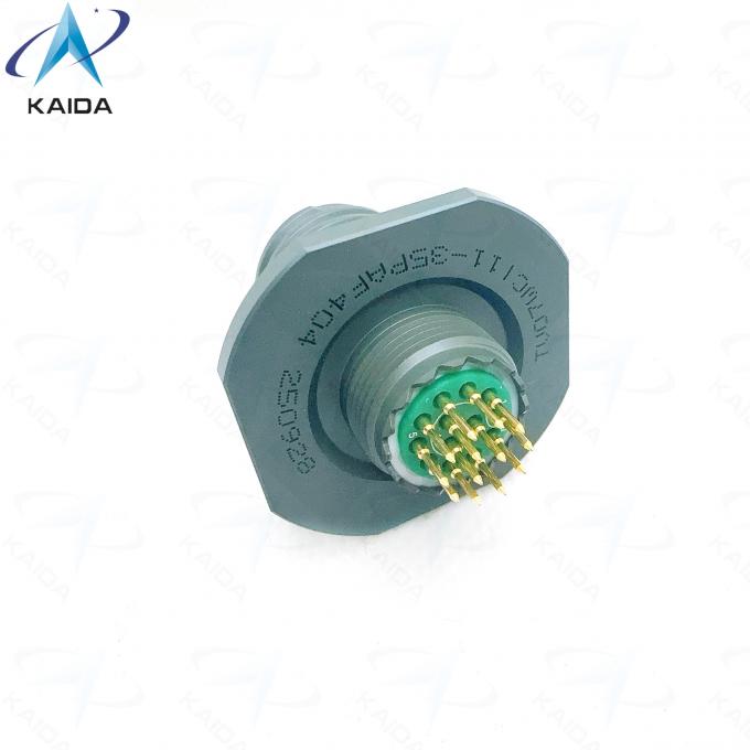 5 A Current Rating MIL-DTL-38999 Series Ⅲ Jam Nut Receptacle for Industrial and Aerospace Applications.Olive Green Cadmium.TV07WCI11-35PA 2