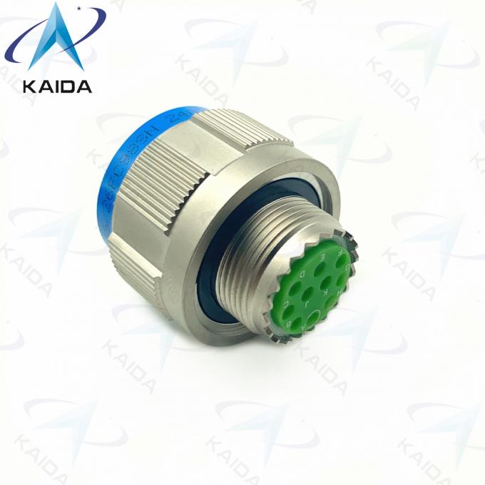 500V MIL-DTL-38999 Series Ⅲ Plug Connector For  D38999/26FC98SN Electroless Nickel 10 Female Pins.8D Series. 1