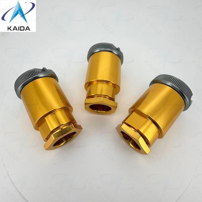 Bayonet Coupling PC-32T PC Series Russian Standard Connector.Anodized Yellow Plating.32 Pins.Straight Plug with Backshell 1