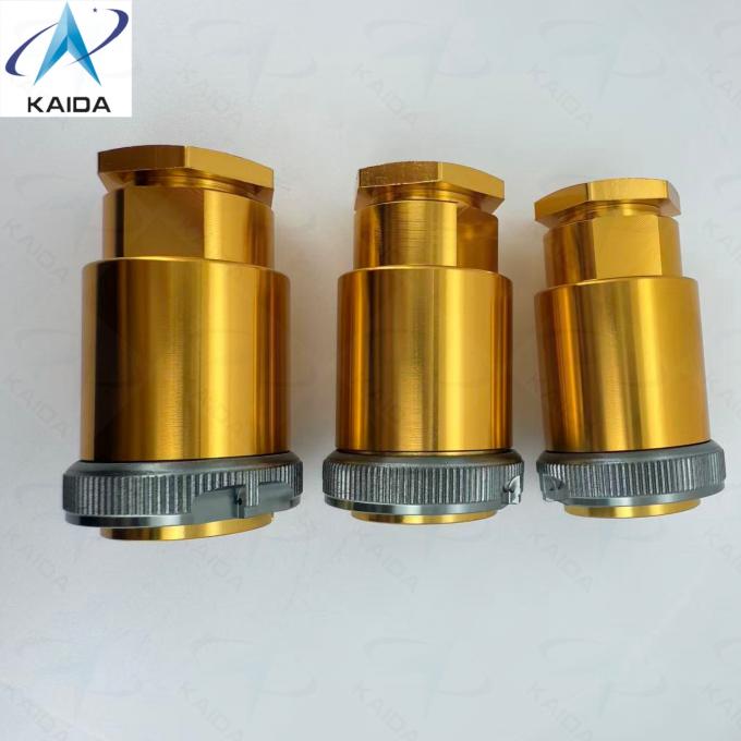 Bayonet Coupling PC-32T PC Series Russian Standard Connector.Anodized Yellow Plating.32 Pins.Straight Plug with Backshell 2