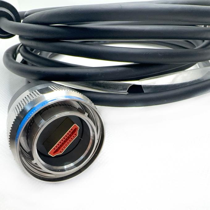 Category D38999 Series Custom Connectors With HDMI Stainless Steel Passivated Work Temperature -65C -200C.YW3 10E06S-01.High Definition Multimedia Interface 2