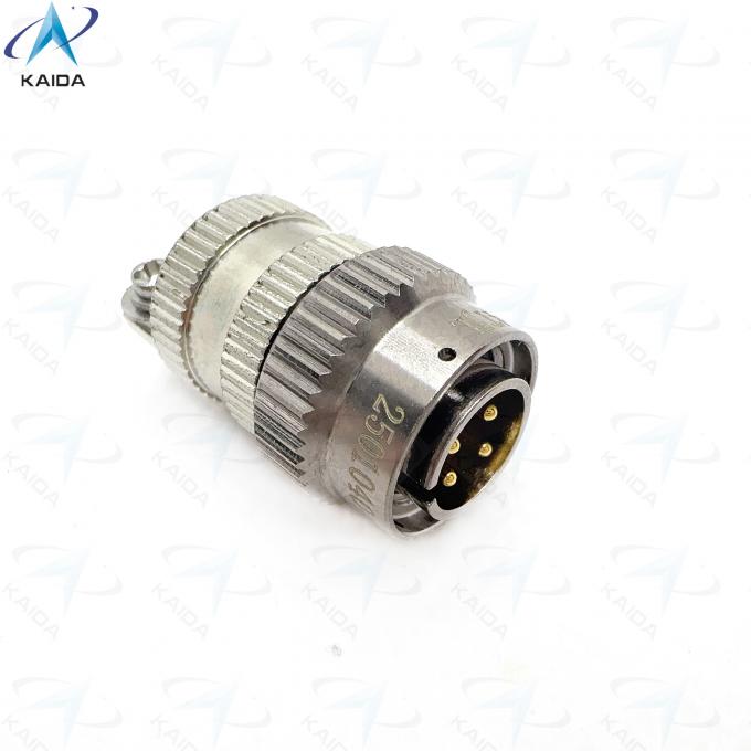 Circular Electrical Connector Plug with Straight Clamp Back Shell Electroless Nickel Connector Shell.Y8D Series.Y8D-4TJL 0