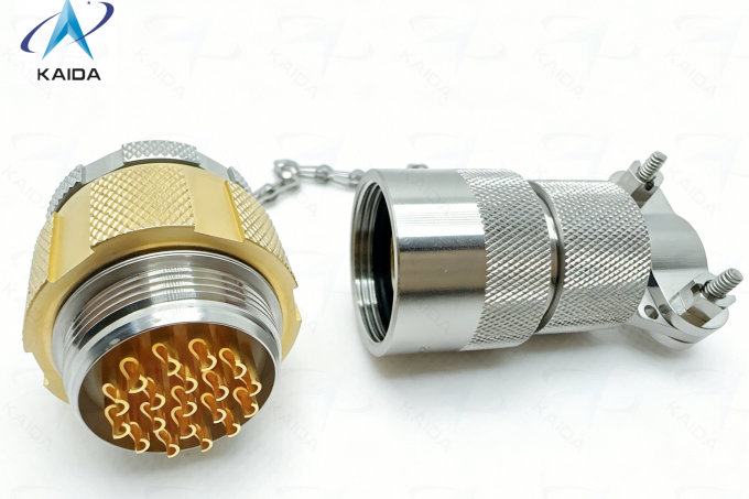 Custom Hermetic Connectors.Low Leak Rate.Stainless Steel Passivated.220-06E16-19PN.Gule Sealed 3