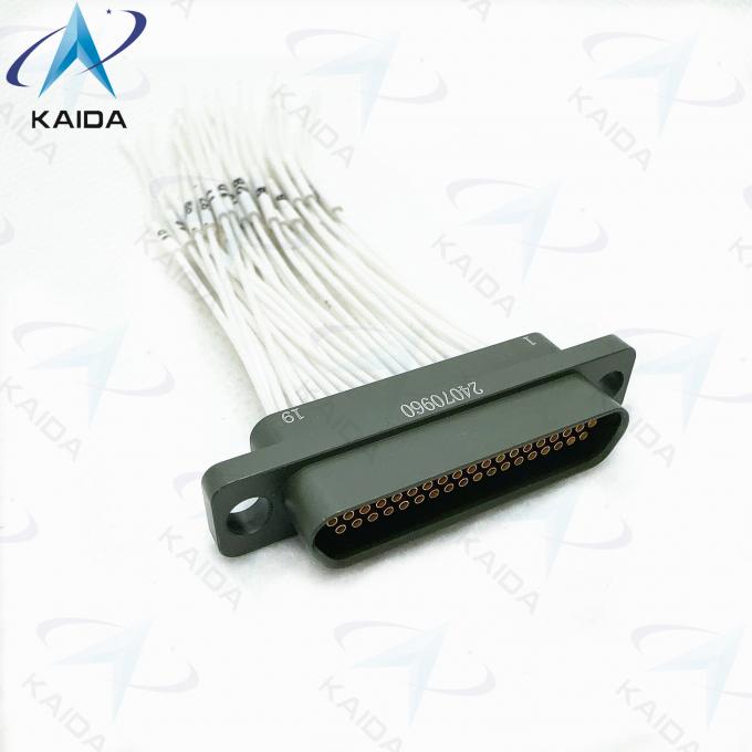High Endurance Micro D Rectangular Connectors For Harsh Environments MIL-DTL-83513 J30J-37ZK-G Olive Green Cadmium 0