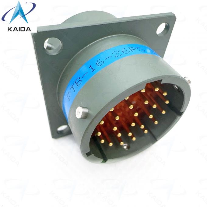 Industrial-Grade MIL-DTL-26482 Series Ⅰ Circular Connector with 500V Voltage and 7.5 A Current Rating.Thru Bulkhead Receptacle.PTB-16-26PS 2