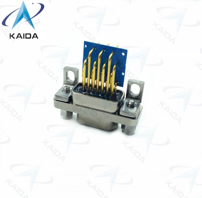 J30J-15TJWP Gold Over Nickel Contact Plating MDM Series 15 Male Pins 90 Degree Receptacle 3