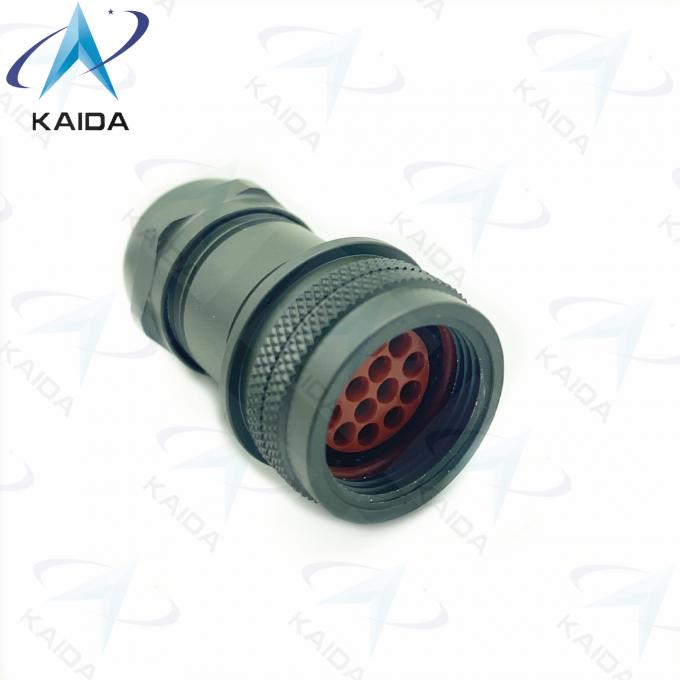 MIL-DTL-26482 Series 1 MS3116HM12-14S Custom Hermetic Backshell 14 Female Pins Olive Green Cadmium Plating 2