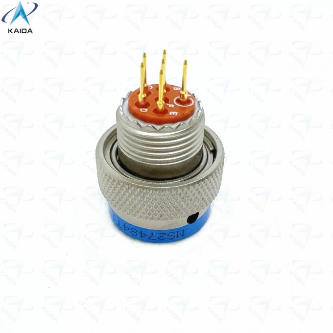 MIL-DTL-38999 Series 2 Thermoplastic Insulator Electroless Nickel Short PCB Tail 6 Contacts Gold Plated MS27484T10F98PCN 1