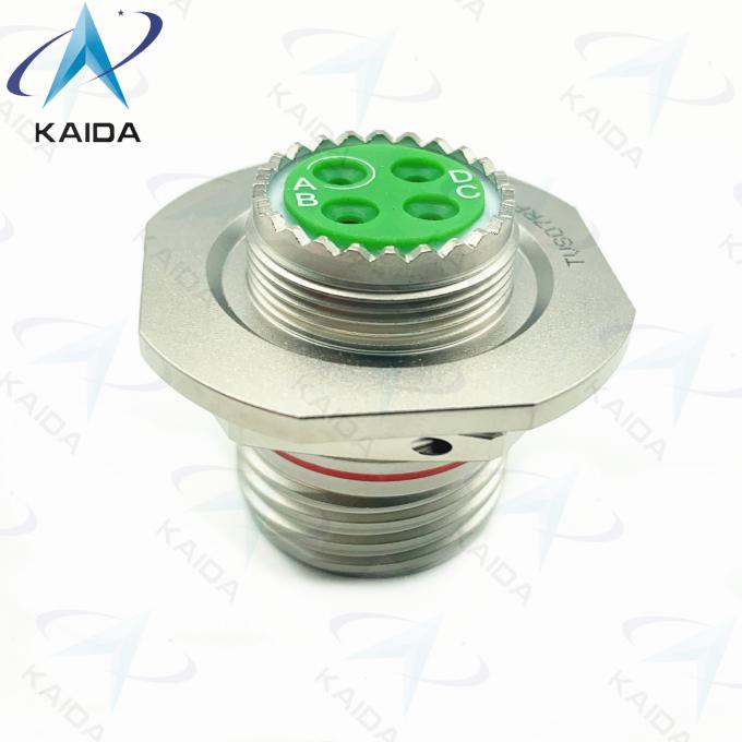 MIL-DTL-38999 Series Ⅲ Jam Nut Receptacle Connector With Crimp Contact Electroless Nickel TVS07RF15-04P.8D Series 1