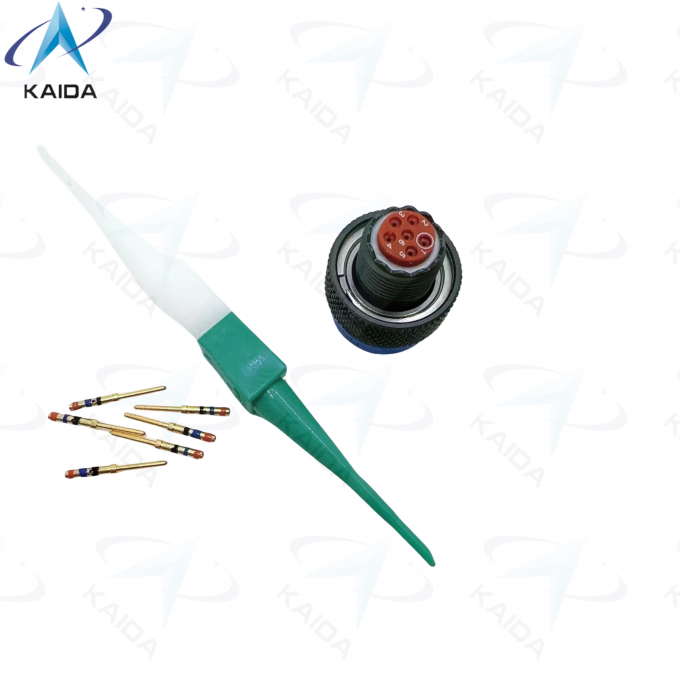 MIL-DTL-38999 Series Ⅱ Olive Green Copper Alloy Contact  Plug with Thermoplastic Insulator MS27484T08B35P JTG06 3