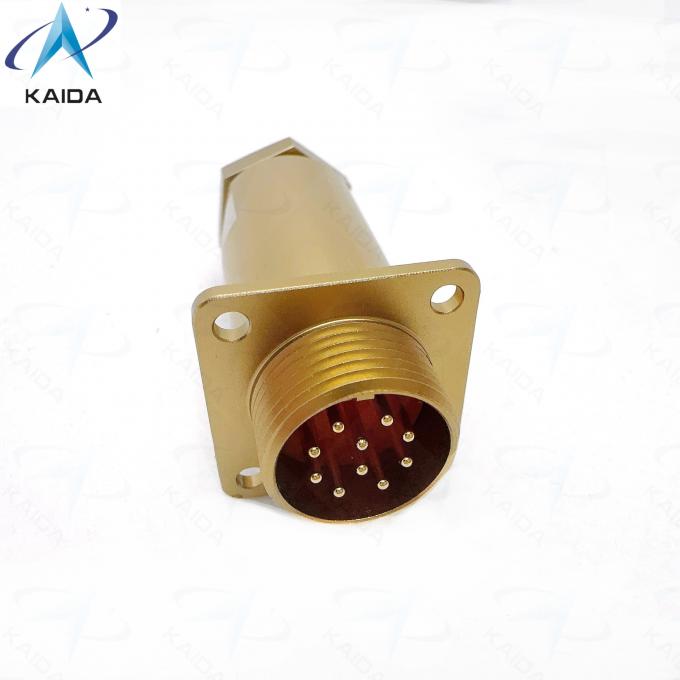 PC Series Russian Standard Connector PC-10ZJ 10 Contacts Square Flange Receptacle.Aluminum Alloy, Chromated Finish.PC-10ZB. 2