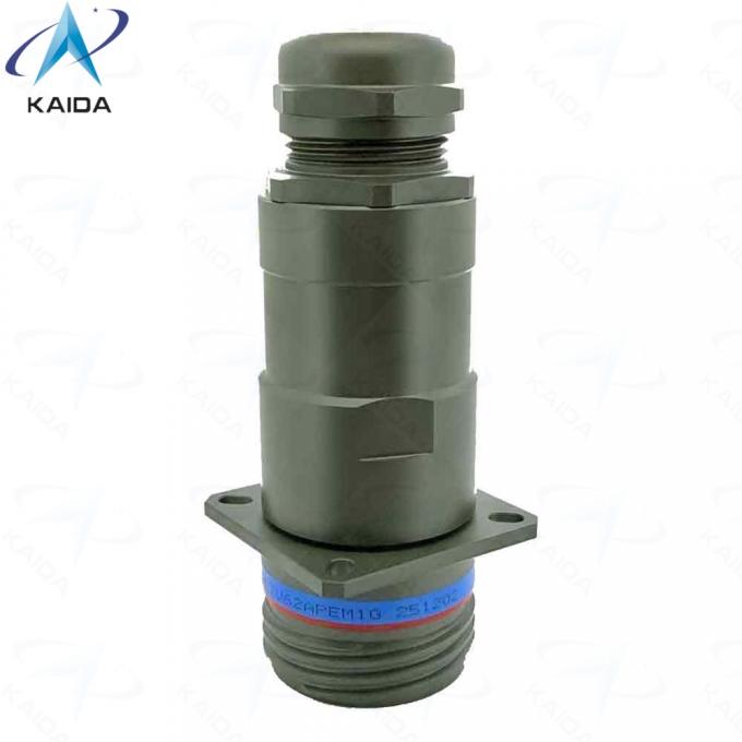 RoHS Compliant RJFTV62APEM1G RJ45 Contact Connector.IP68 backshell, metal gland.Aluminium Shell - Olive Drab Cadmium Plating 2