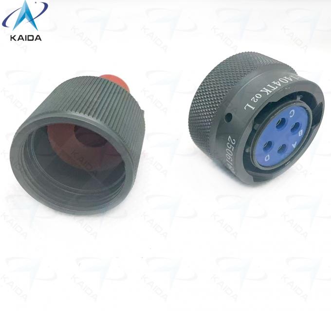 Secure and Durable Circular Electrical Connector -55C To 125C for Industrial Applications,Y50EX-1404TK02L  ,Y50EX Series Plug with Straight Cable Clamp,Olive Drab Anodized 1