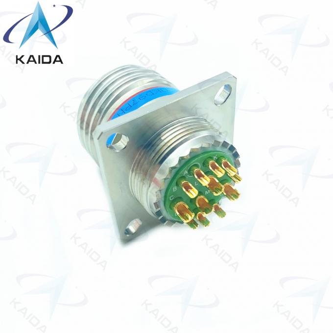 Threaded 12-Contact Gold Finish Receptacle Connector for 500V Solder Copper Alloy D38999/20KD97PN-H Stainless Steel 2