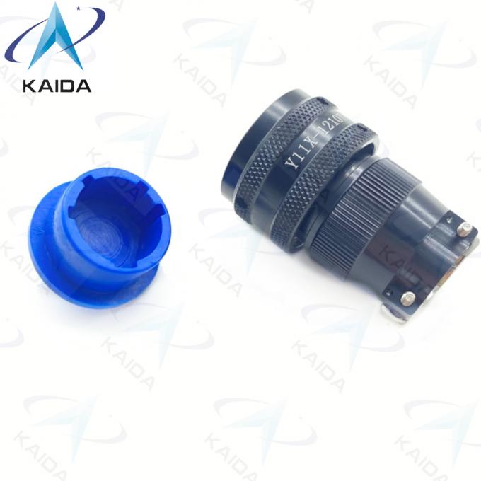 Y11X Series Black Anodized Aluminum Solder Circular Electrical Connector Plug Y11X-1210TK2 2