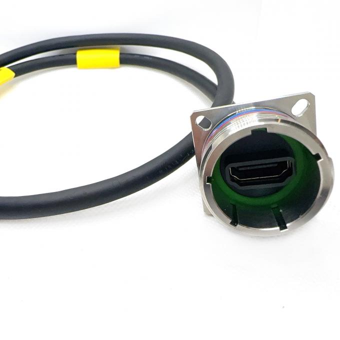 YW3 20E06S-K Stainless Steel Passivated HDMI Connector for Professional Applications.D38999 Series with HDMI.High Definition Multimedia Interface 0
